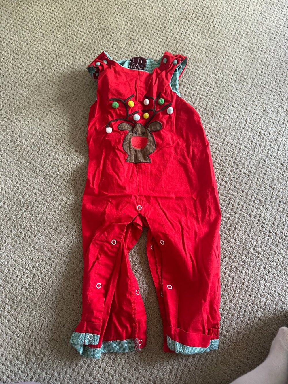 Lil Cactus Christmas Reindeer Romper Holiday Outfit Boys 2T